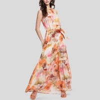 Guess дълга флорална рокля от вискоза W3YK56WFJI0